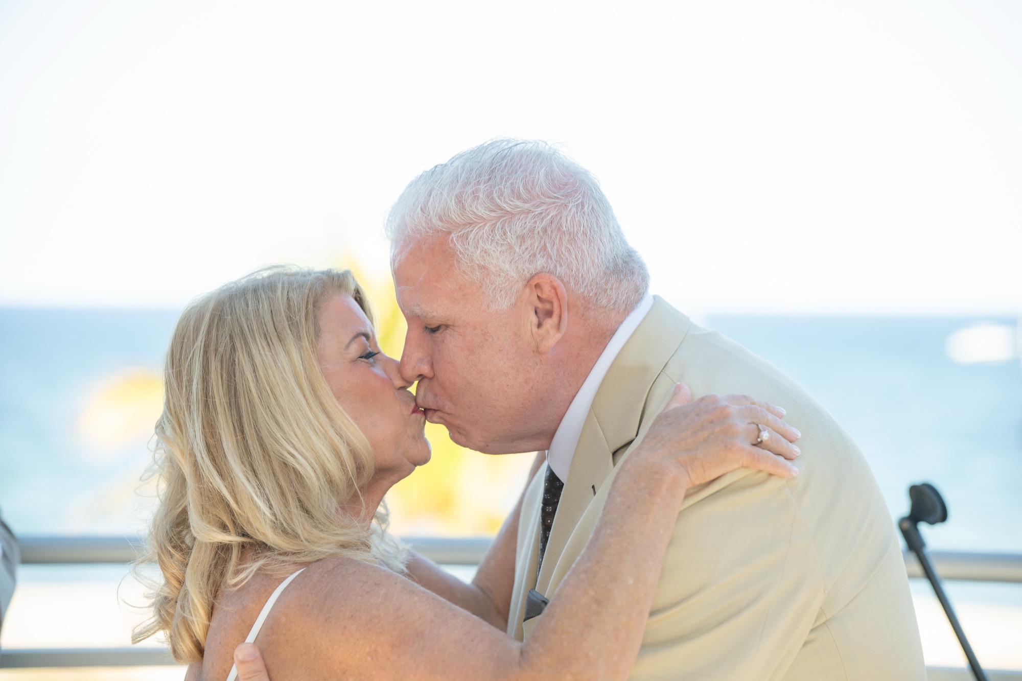 Golden hour portrait at The Oceanic, couple with ocean light