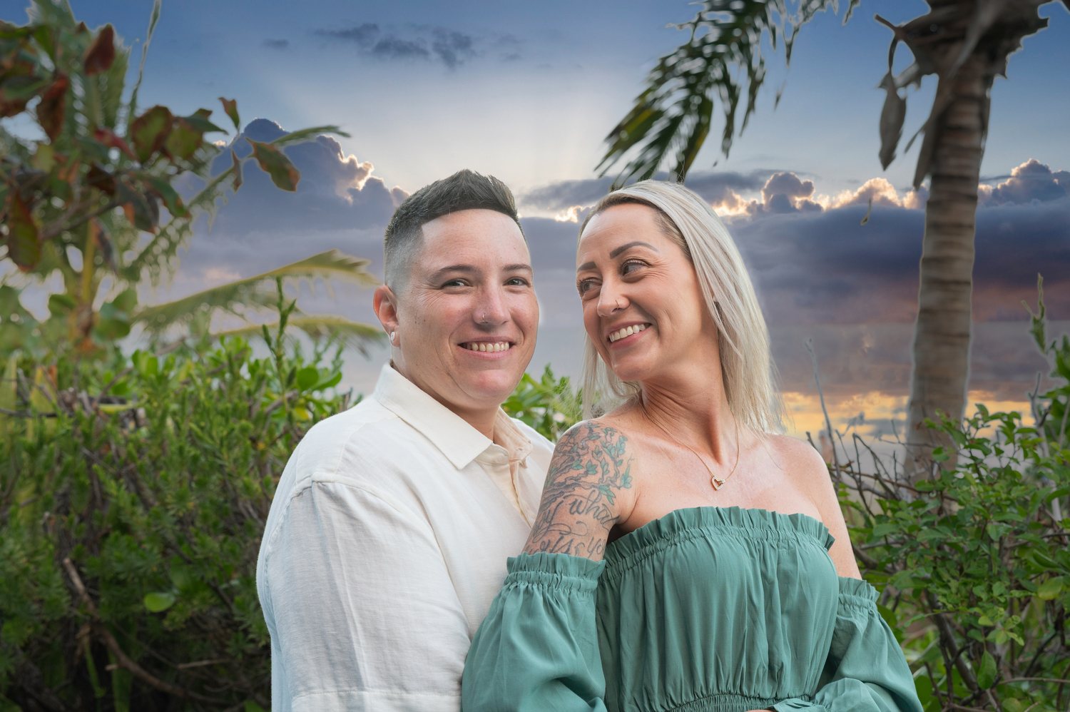 Couple sunset portrait South Florida