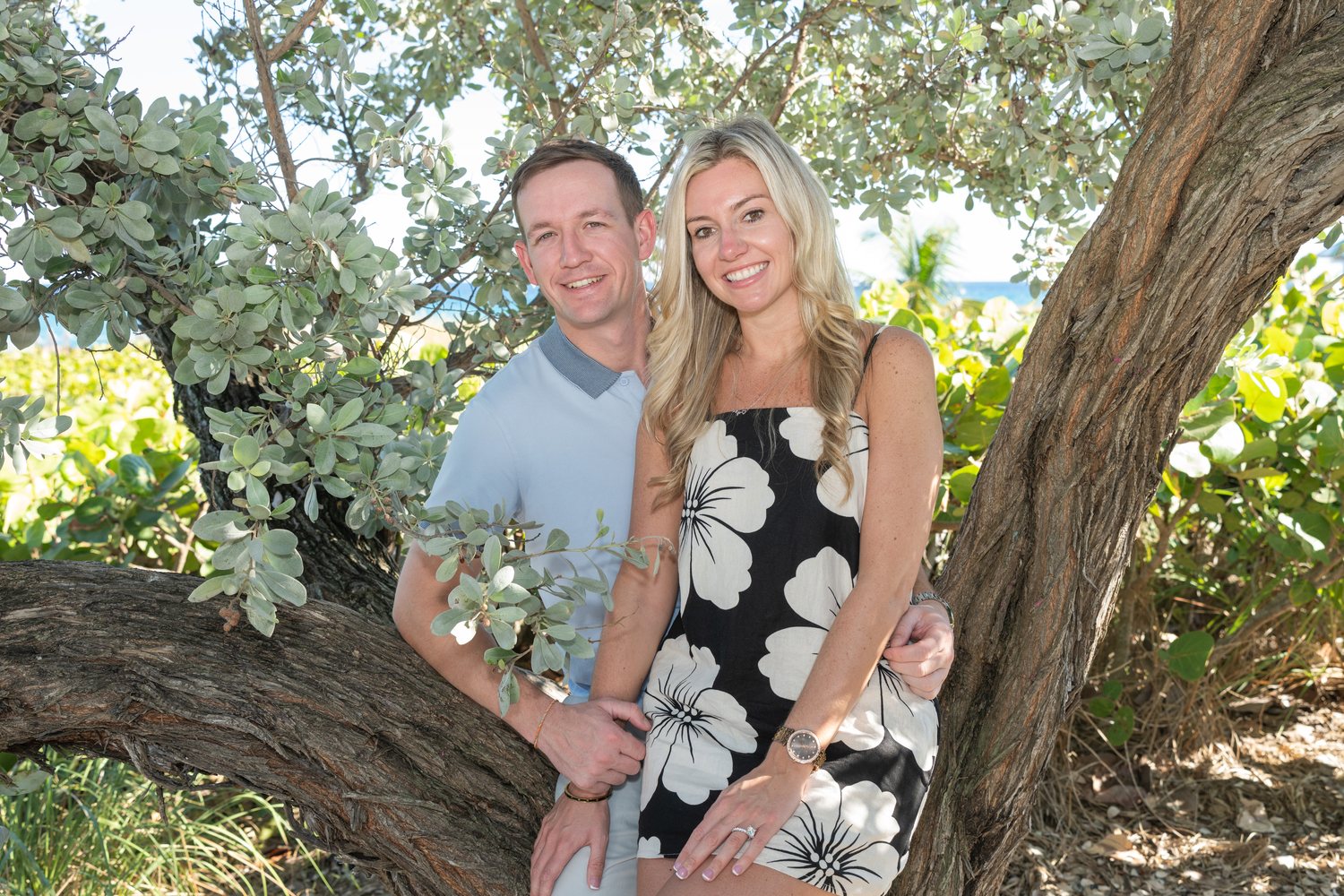 Couple tropical portrait South Florida