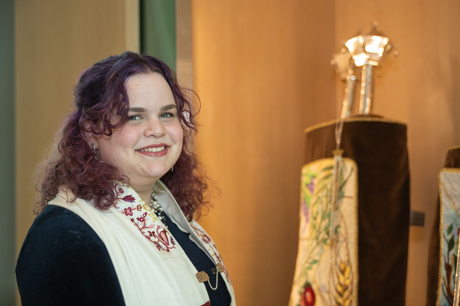 Bat mitzvah with Torah ark