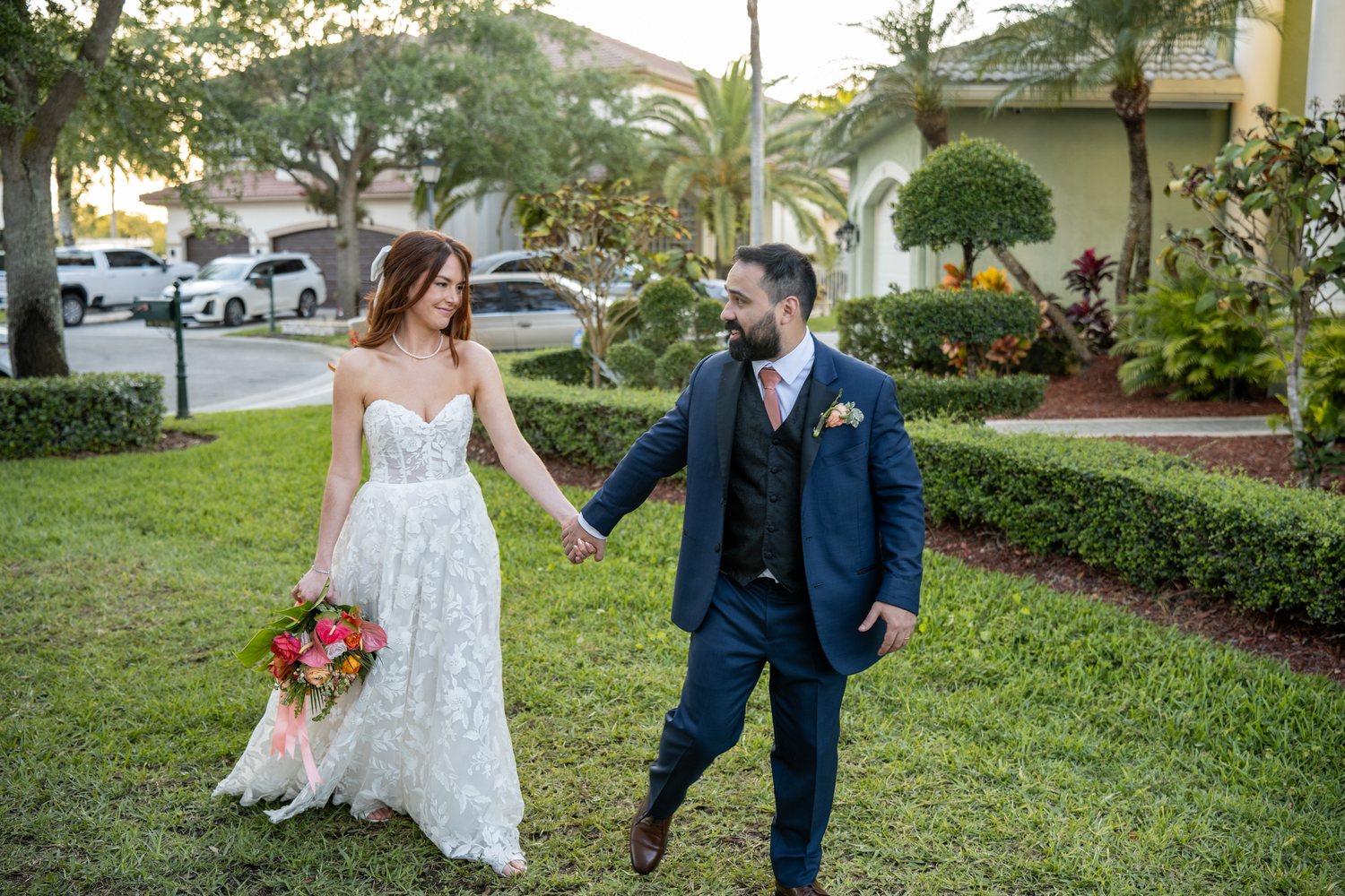 Bride and groom portrait South Florida