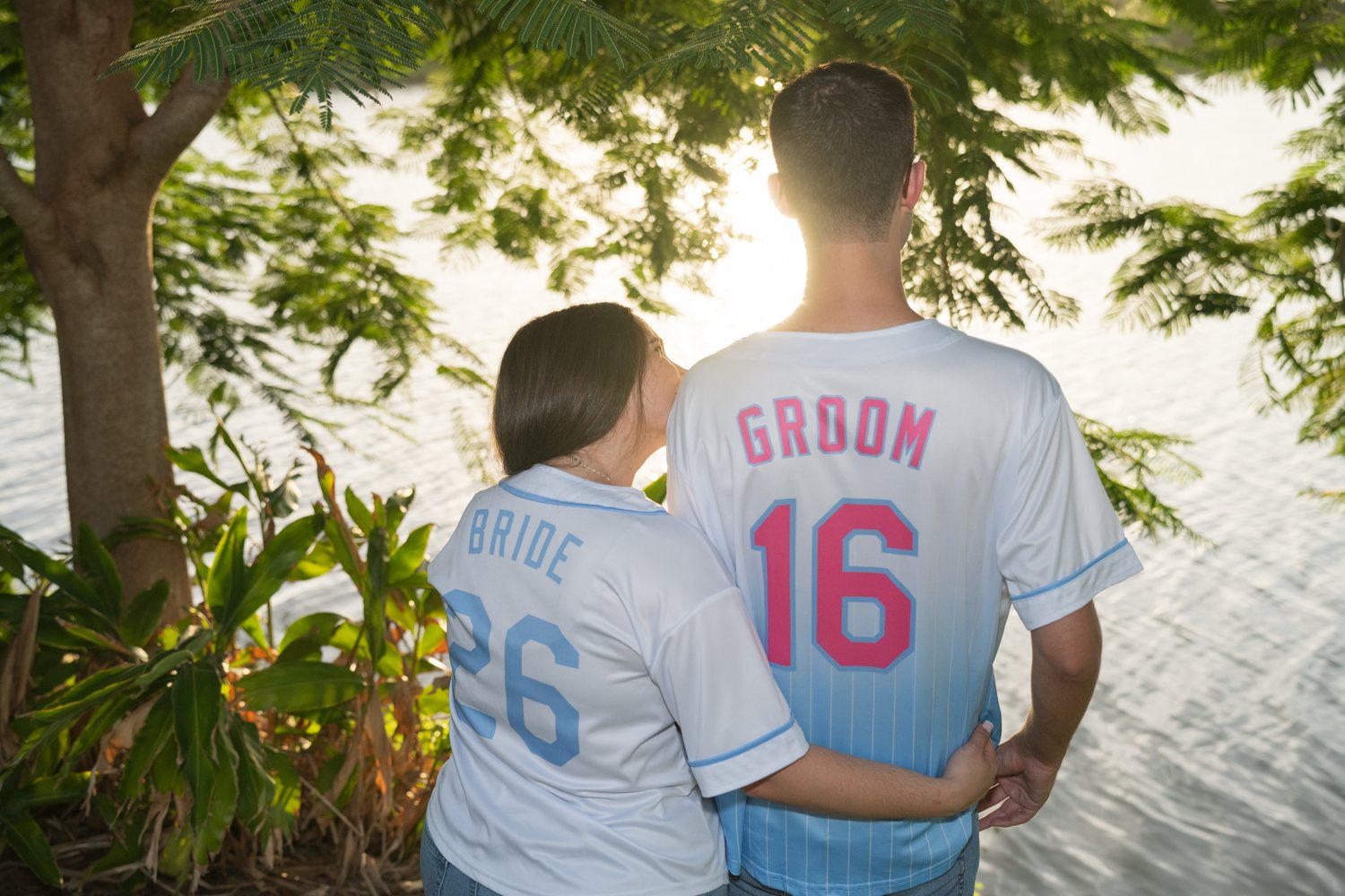 Engagement session baseball jerseys South Florida